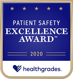 2020 Healthgrades Patient Safety Excellence Award seal